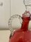 Victorian Cranberry Glass Decanter, 1860s 3