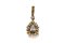 Pendentif Vintage en Or avec Diamant en Forme de Larme 0.40ct, 1950s 1