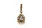 Vintage Gold Pendant with Teardrop Diamond 0.40ct, 1950s 1