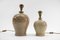 Skandinavische Tischlampen aus Keramik mit Blattmuster, 1960er, 2er Set 4