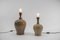 Scandinavian Ceramic Table Lamps with Leaf Pattern, 1960s, Set of 2 2