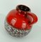 Mid-Century Red & Brown Vase with White Drip Glaze from Scheurich 4