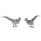 Edwardian Silver Pheasant Salt & Pepper Cellars, London, 1905, Set of 2 1