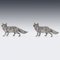 Silver Fox Salt and Pepper Cellars, London, 1970s, Set of 2, Image 2