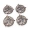 Plats Silver Fox Head d'Asprey & Co., 1980s, Set de 4 1