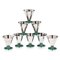 Norwegische Art Deco Cocktailbecher aus Silber & Emaille, 1950er, 8 . Set 1