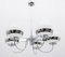 Mid-Century Italian Modern Chrome and Blown Glass Chandelier by Lamperti, 1970s, Image 1