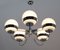 Mid-Century Italian Modern Chrome and Blown Glass Chandelier by Lamperti, 1970s, Image 3