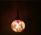 Mid-Century Portuguese Hanging Globe Lamp in Amber Spatter Glass, 1960s, Image 7