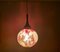 Mid-Century Portuguese Hanging Globe Lamp in Amber Spatter Glass, 1960s, Image 6