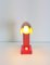 Lámpara de mesa Mid-Century de tubo de latón rojo, años 50, Imagen 10