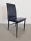 Italian Dining Chairs in Black Leather by Giancarlo Vegni & Gualtierotti Fasem, 1980s, Set of 4 11
