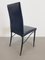 Italian Dining Chairs in Black Leather by Giancarlo Vegni & Gualtierotti Fasem, 1980s, Set of 4 16