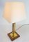 Lámpara de mesa grande de teca y latón de Temde, años 60, Imagen 4