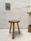 Tabouret Vintage Brutaliste en Bois 2