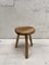 Vintage Brutalist Stool in Wood 1