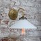 French White Opaline Glass and Brass Sconce 5