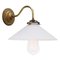 French White Opaline Glass and Brass Sconce 1