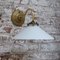 French White Opaline Glass and Brass Sconce 7