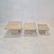 Italian Travertine Coffee or Side Tables, 1980s, Set of 3 1