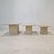 Italian Travertine Coffee or Side Tables, 1980s, Set of 3 8