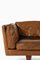 Sofa in Rosewood and Brown Leather attributed to Illum Wikkelsø, 1960s, Image 5