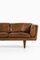 Sofa in Rosewood and Brown Leather attributed to Illum Wikkelsø, 1960s, Image 4