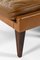 Set of Lounge Chair and Stool in Rosewood and Brown Leather attributed to Illum Wikkelsø, 1960s 7