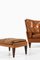 Lounge Chair and Stool in Rosewood and Brown Leather attributed to Illum Wikkelsø, 1960s, Set of 2, Image 5