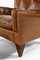 Set of Lounge Chair and Stool in Rosewood and Brown Leather attributed to Illum Wikkelsø, 1960s 6