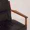 Danish Black Leather Armchair 431 by Arne Vodder for Sibast, 1960s 9