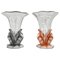 Art Deco Dove Birds Glass Vases by Josef Feigl, 1930s, Set of 2, Image 1