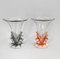 Art Deco Dove Birds Glass Vases by Josef Feigl, 1930s, Set of 2 3