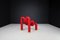 Postmodern Chair in Original Red Fabric attributed to Terje Ekstrom, Norway, 1984 6