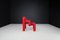 Postmoderner Stuhl aus rotem Originalstoff, Terje Ekstrom zugeschrieben, Norwegen, 1984 5