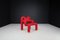 Postmoderner Stuhl aus rotem Originalstoff, Terje Ekstrom zugeschrieben, Norwegen, 1984 9