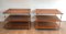 Small Consoles on 3-Level Mahogany and Brass from Maison Jansen, 1940s, Set of 2 2