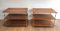 Small Consoles on 3-Level Mahogany and Brass from Maison Jansen, 1940s, Set of 2, Image 2