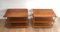 Small Consoles on 3-Level Mahogany and Brass from Maison Jansen, 1940s, Set of 2 3