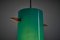 Grüner Mid-Century Glaszylinder mit Holzschaft Luxus, Schweden, 1960er 3
