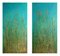 Carolyn Miller, Golden Grasses, Mixed Media Leinwand Diptychon, 2000er, 2er Set 13