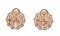 Perla viola, acquamarina, diamanti, 14 orecchini in oro rosa, set di 2, Immagine 3