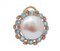 Perla morada, aguamarina, diamantes, Aretes de oro rosa de 14 kt. Juego de 2, Imagen 2