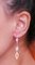 Pink Coral, Rubies, Diamonds, Platinum Dangle Earrings, Set of 2 5