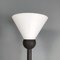 Modern Italian White Glass and Metal Floor Lamp attributed to Roberto Freno for Veart, 1980s 3