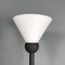 Modern Italian White Glass and Metal Floor Lamp attributed to Roberto Freno for Veart, 1980s, Image 3