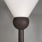 Modern Italian White Glass and Metal Floor Lamp attributed to Roberto Freno for Veart, 1980s 4