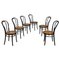 Chaises Thonet No. 18 en Hêtre et Paille de Vienne attribuées à Thonet pour Herbatschek, 1960s, Set de 6 1