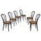 Thonet No. 18 Beech and Vienna Straw Chairs attributed to Thonet for Herbatschek, 1960s, Set of 6 1
