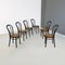 Thonet No. 18 Beech and Vienna Straw Chairs attributed to Thonet for Herbatschek, 1960s, Set of 6 2